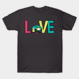 LOVE Camping Camper Static Caravans T-Shirt